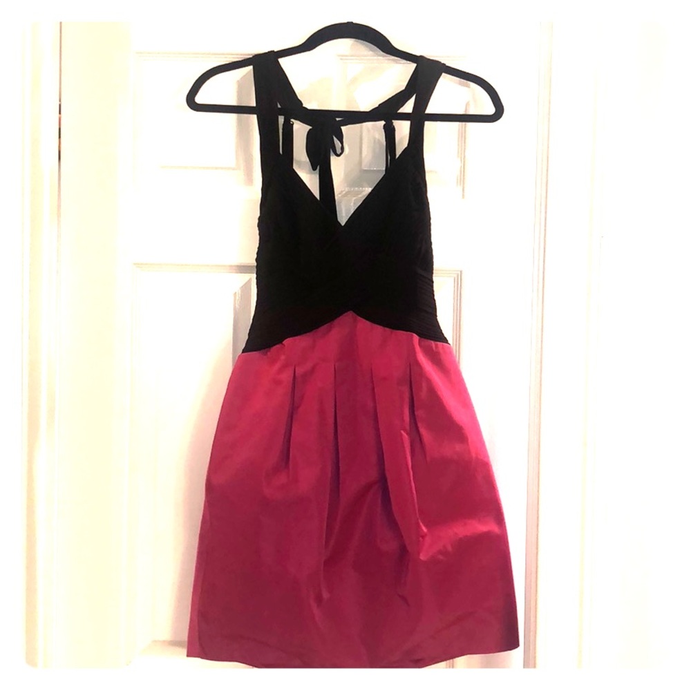 BCBG Black and Pink Bubble evening/cocktail dress.